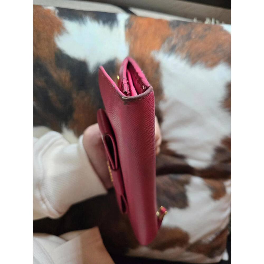 Authentic Prada Pink Saffiano Bow Wallet - Picture 13 of 15